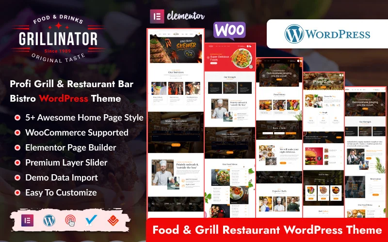 Grillinator – Thème WordPress Elementor pour restaurant de grillades