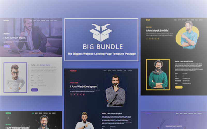 Modèle de page de destination du portfolio Guptil