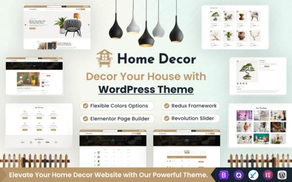 Thème WordPress Elementor pour la décoration intérieure