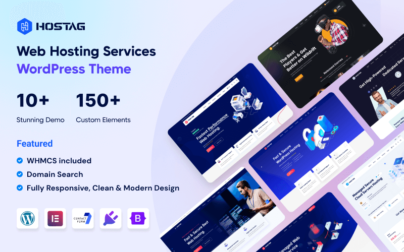 Hostag – Thème WordPress d’hébergement Web avec modèle WHMCS