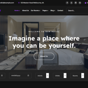 Hotelo - Thème WordPress réactif Elementor pour réservation d'hôtels, complexes hôteliers et motels