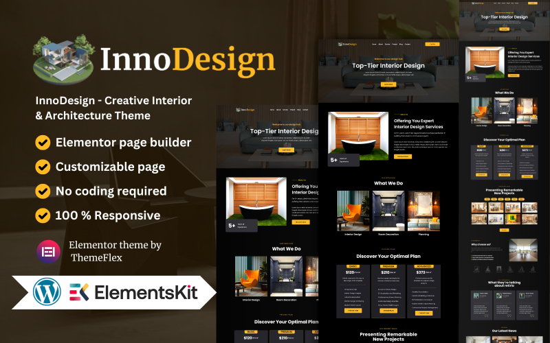 InnoDesign – Thème WordPress créatif pour l’intérieur et l’architecture