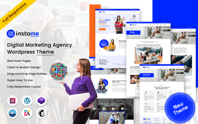 Instame – Thème WordPress pour agence de marketing numérique