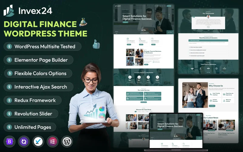 Invex24 – Thème WordPress dédié à la finance