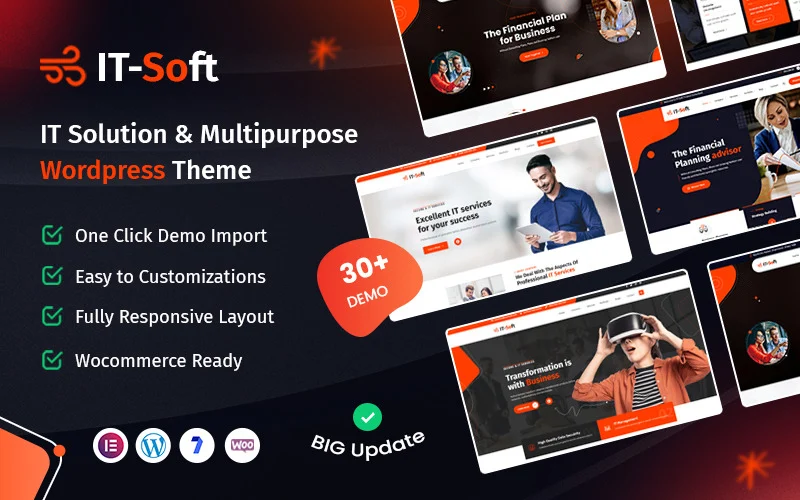 IT-Soft – Thème WordPress pour solutions informatiques et conseil aux entreprises