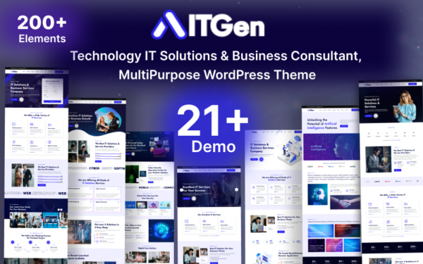 ITGen - Thème WordPress pour consultants en technologies de l'information et en affaires