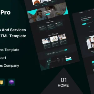 Modèle HTML5 pour site web d'ITpro – Entreprise de solutions et de services informatiques