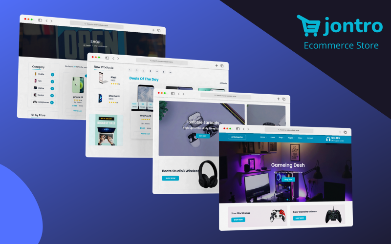 Jontro – Modèle HTML5 de commerce électronique polyvalent Modèle de site Web