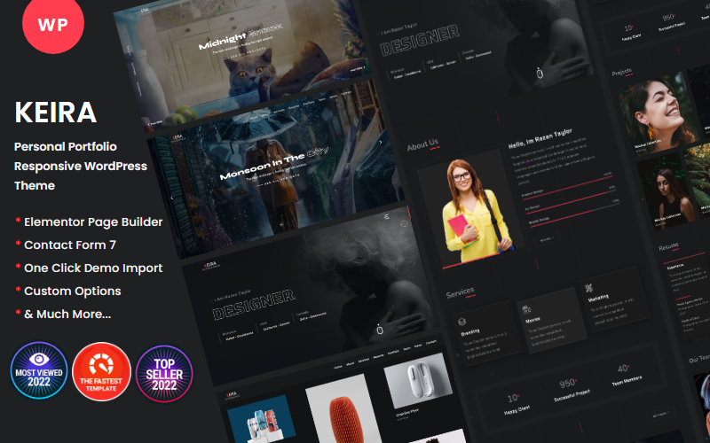 Keira – Thème WordPress pour portfolio personnel