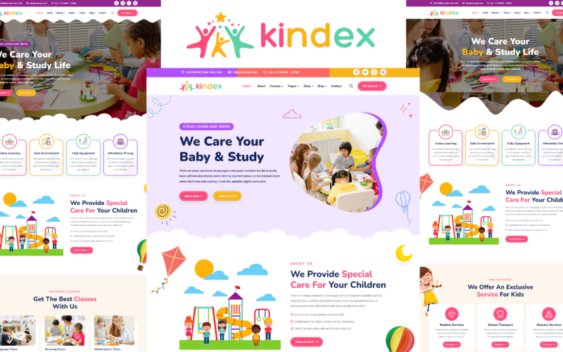 Kindex – Modèle HTML5 pour la maternelle et la puériculture