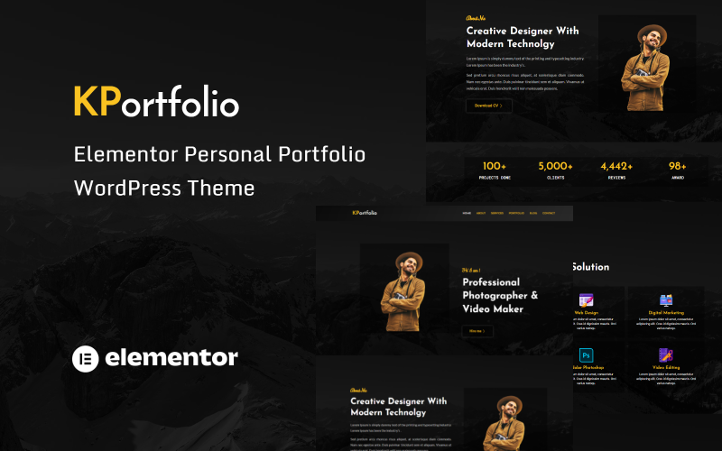 KPortfolio – Thème WordPress pour portfolio personnel