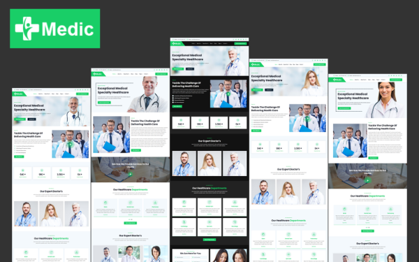 Medic - Thème WordPress Elementor pour hôpitaux, diagnostics, cliniques, santé, médecins et laboratoires médicaux
