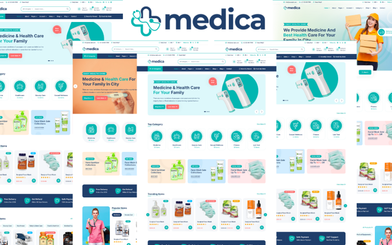Medica – Health And Medical eCommerce HTML5 Template Website Template