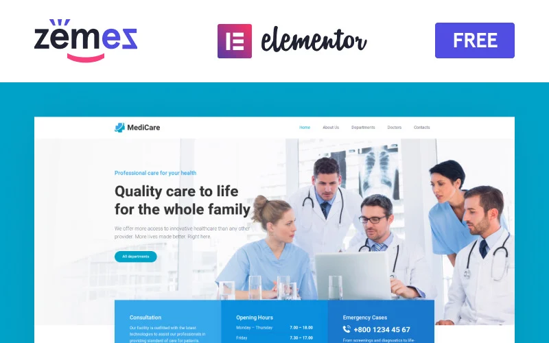 MediCare – Thème WordPress gratuit pour médecins