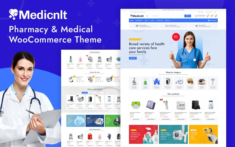 Medinclt – Thème WooCommerce pour pharmacies et magasins médicaux