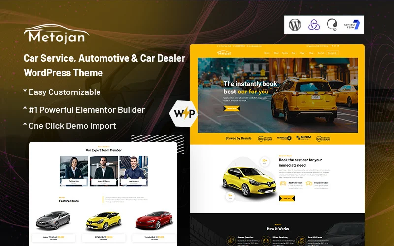Metojan – Thème WordPress pour concessionnaires automobiles et services automobiles