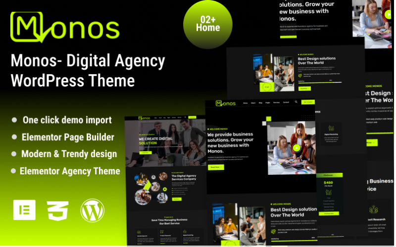 Monos – Thème WordPress pour agence numérique