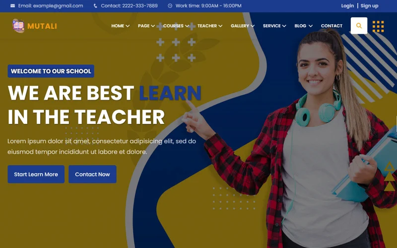 Mutali – Modèle de site Web HTML5 pour l’éducation et les cours en ligne