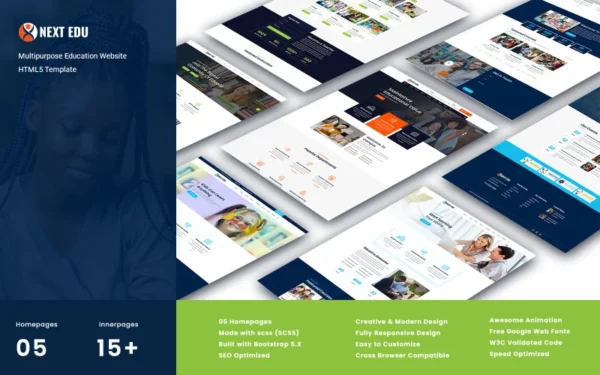 NextEdu - Modèle de site Web HTML éducatif