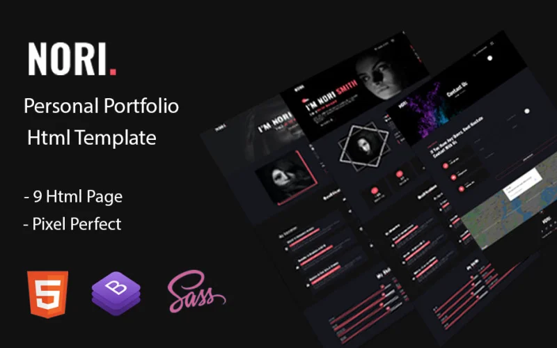 Nori – Modèle HTML5 de portfolio personnel Modèle de page de destination