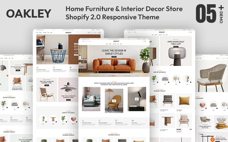 Oakley – Magasin de meubles et de décoration d’intérieur Thème Shopify 2.0 réactif et polyvalent Thème Shopify