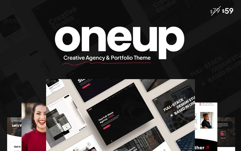 Oneup – Thème WordPress moderne pour agences et portfolios