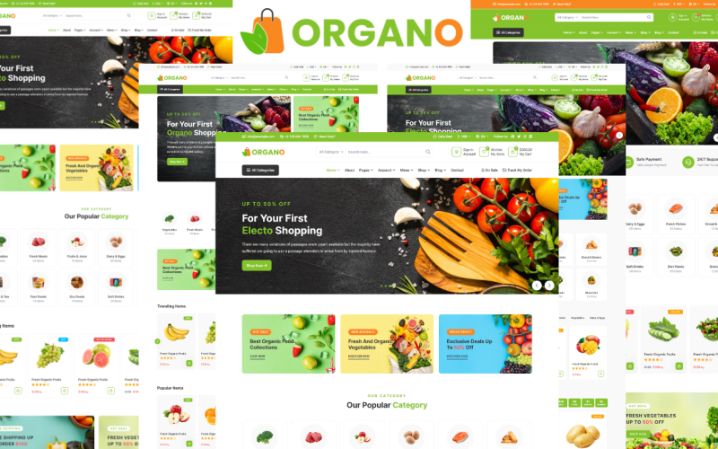 Organo – Modèle HTML5 pour site web d’épicerie et de supermarché
