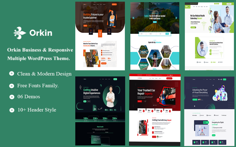 Thème WordPress réactif et polyvalent Orkin Business