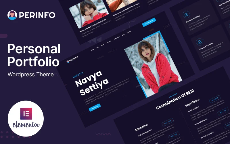 Perinfo – Thème WordPress pour portfolio personnel