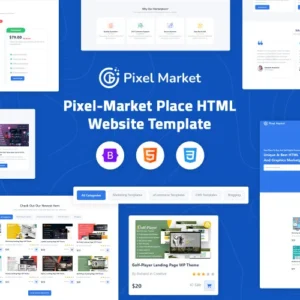 Modèle de site Web HTML Pixel-Market Place