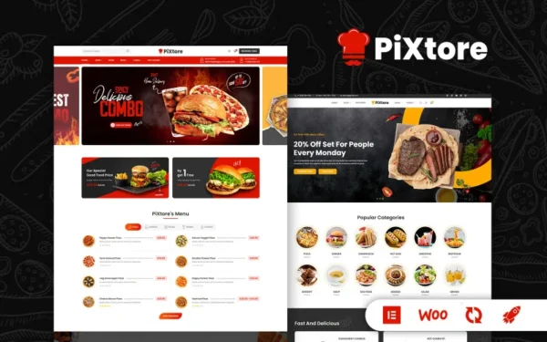 PiXtore - Thème WooCommerce pour pizzas et restaurants