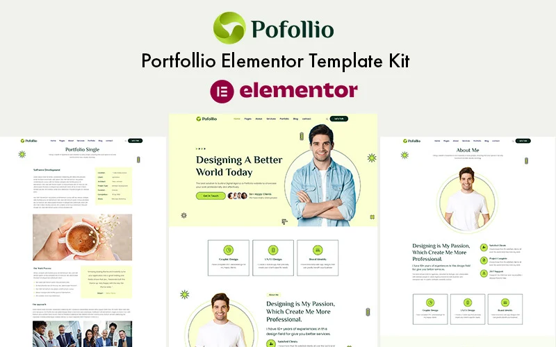 Pofollio – Kit de modèles Elementor pour portfolio