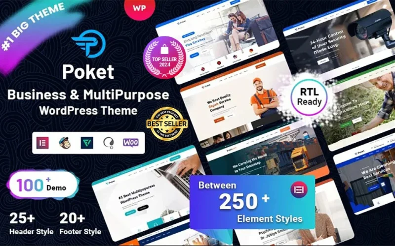 Poket – Thème WordPress réactif et polyvalent pour les entreprises