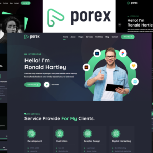 Porex - Modèle HTML5 de portfolio personnel