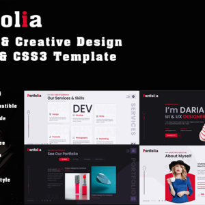 Modèle HTML de portfolio créatif pour site Web