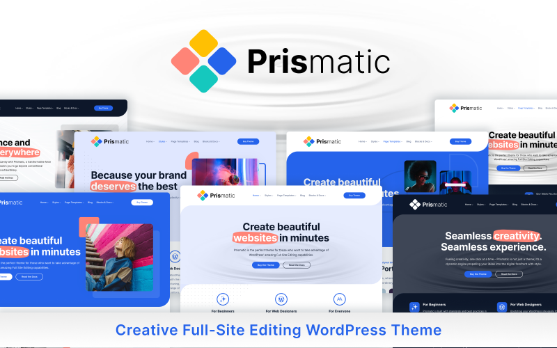 Prismatic – Thème WordPress pour l’édition complète de sites d’agences créatives