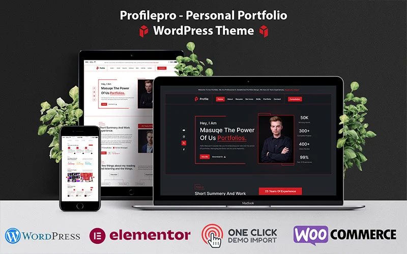Profilepro – Thème WordPress pour portfolio personnel
