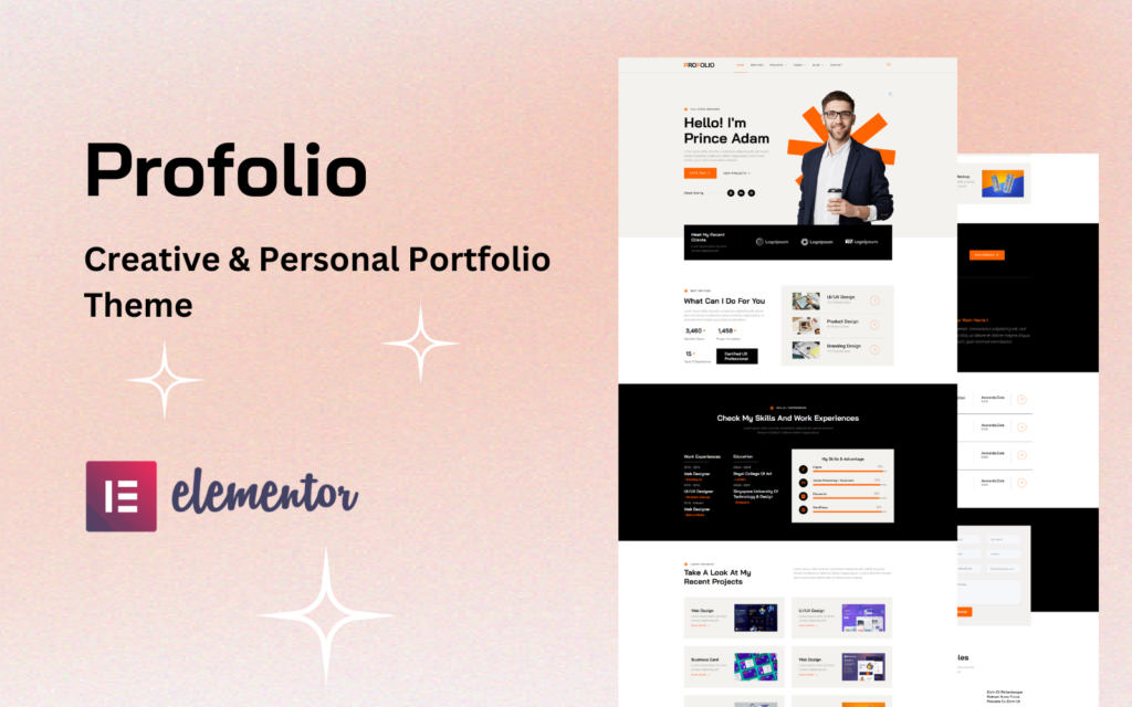 Profolio – Thème WordPress pour portfolio créatif et personnel