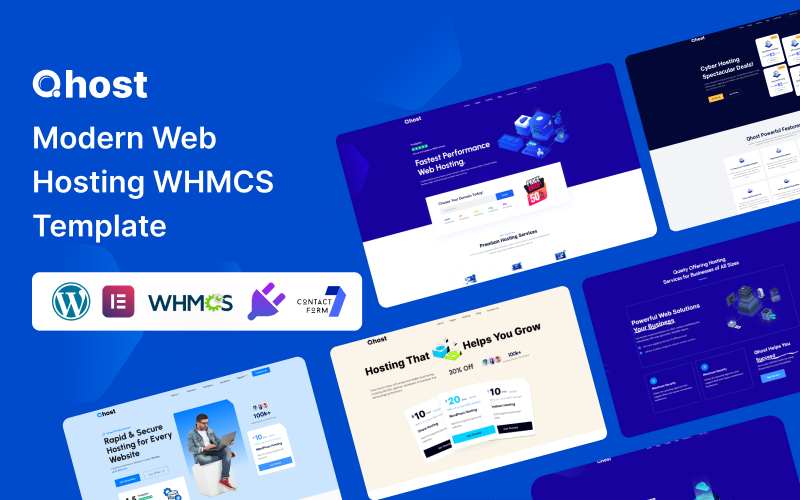 Qhost – Hébergement Web Moderne et Thème WordPress WHMCS