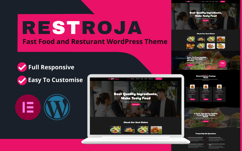 Restroja Fast Food et restaurant Thème WordPress entièrement réactif Thème WordPress