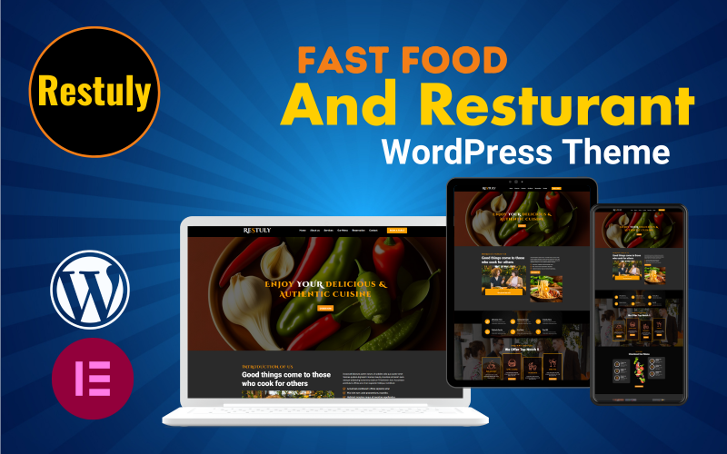 Restuly Fast Food et restaurant Thème WordPress entièrement réactif Thème WordPress