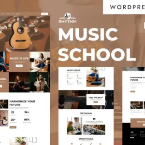 Rythme - Thème WordPress Elementor pour école de musique, académie et formation instrumentale Thème WordPress