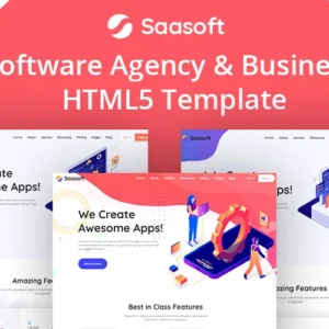 Modèle de site Web pour agence de logiciels et de marketing numérique Saasoft