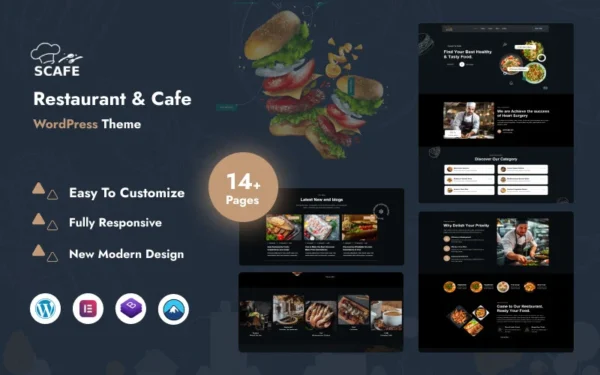 Scafe - Thème WordPress pour restaurant ou café
