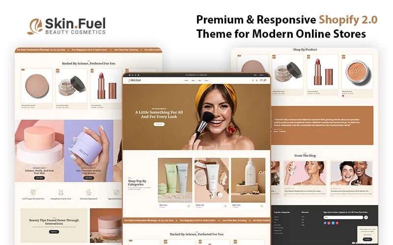 SkinFuel – Le thème Shopify qui valorise les marques de beauté et de soins de la peau