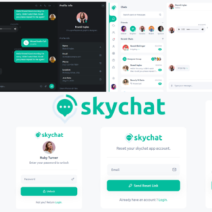 Skychat - Modèle HTML5 pour application de chat (modèle d'administration)