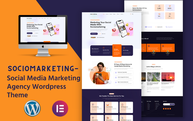 Sociomarketing – Thème WordPress pour agence de marketing sur les réseaux sociaux