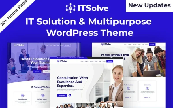 Thème WordPress pour les technologies logicielles et les solutions informatiques