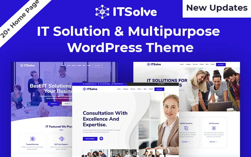 Thème WordPress pour les technologies logicielles et les solutions informatiques