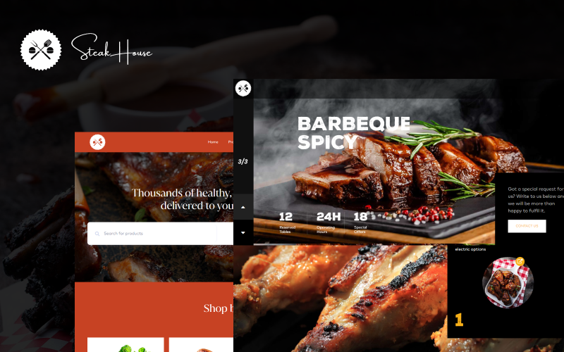 Thème WordPress pour réservation d’hôtel, restaurant, boulangerie et steakhouse